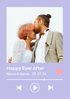 Happy Ever After Song Photo Upload Card