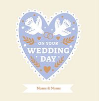 Tap to view On your Wedding Day Folk Motif Card