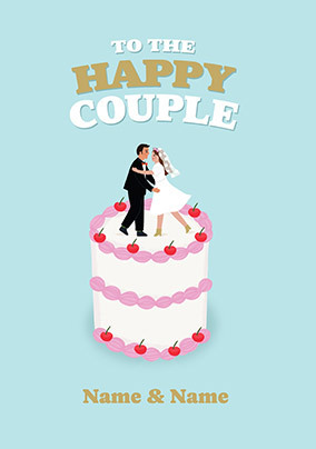 Wedding Cake Dancing Couple Card