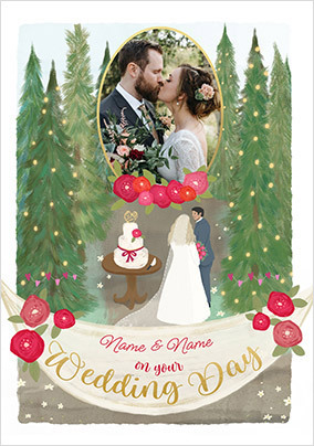 Forest Wedding Photo Upload Card