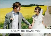 Tap to view A Very Big Thank You Landscape Wedding Photo Card