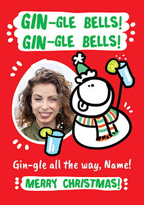 Gin-gle Bells Photo Christmas Card