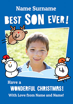 Best Son Ever Photo Christmas Card