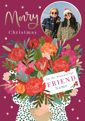 Wonderful Friend Photo Christmas Card