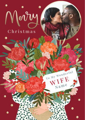 Wonderful Wife Photo Christmas Card