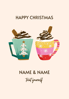 Treat Yourself Personalised Christmas Card