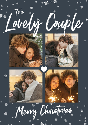 Lovely Couple 4 Photo Christmas Card