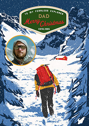 Explorer Dad Photo Christmas Card