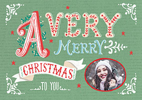 A Very Merry Christmas Landscape Photo Card