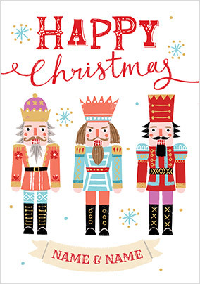 Nutcracker 2 Name Happy Christmas Card