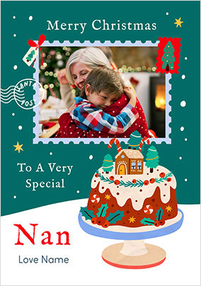 To Nan Christmas Stamp Photo Card