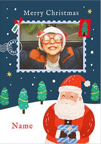 Tap to view Santa Christmas Stamp Photo Card