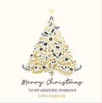 Tap to view Christmas Tree Square Card for Husband