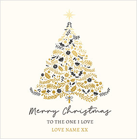 Christmas Tree Square Card for One I Love