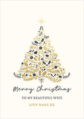 Christmas Tree Card for Wife