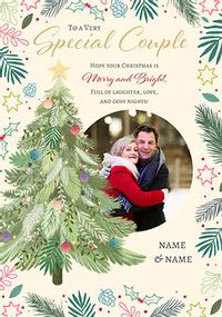 Tap to view To a Special Couple Christmas Tree Photo Card