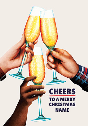 Cheers to a Merry Christmas Personalised Card