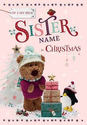 Barley Bear Special Sister Christmas Card