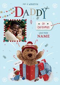 Tap to view Barley Bear Daddy Christmas Photo Card