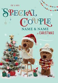 Tap to view Barley Bear For A Special Couple Christmas Card