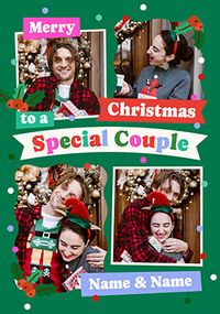 Tap to view Merry Christmas to a Special Couple 4 Photo Christmas Card