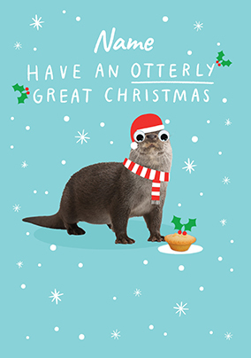 Otterly Great Christmas Card