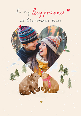 To My Boyfriend at Christmastime Photo Card