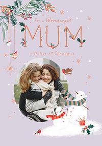 Tap to view Wonderful Mum Photo Upload Christmas Card