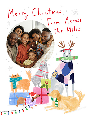 Merry Christmas from Across the Miles Photo Card