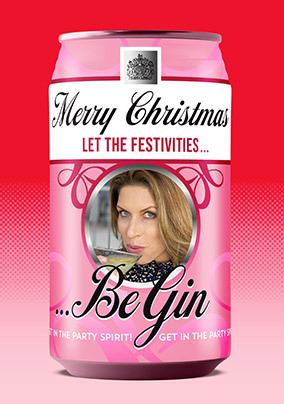 Let The Festivities Be Gin Photo Christmas Card