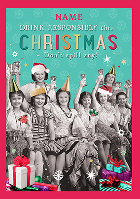 Drink Responsibly Christmas Card