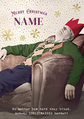 Nobody Christmassed Harder Christmas Card