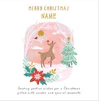 Tap to view Reindeer Personalised Merry Christmas Card