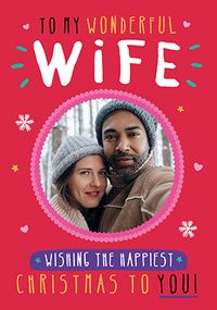 Tap to view Happy Christmas Wonderful Wife Photo Card