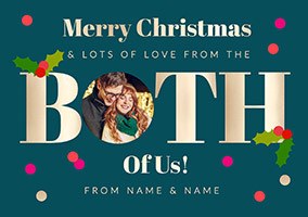 From The Both Of Us Landscape Christmas Photo Card