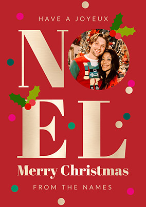 Joyeux Noel Christmas Photo Card