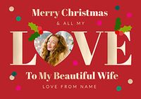 Tap to view Wife Landscape Christmas Photo Card