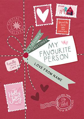 Favourite Person Personalised Christmas Card