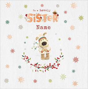 Boofle Sister Square Christmas Card