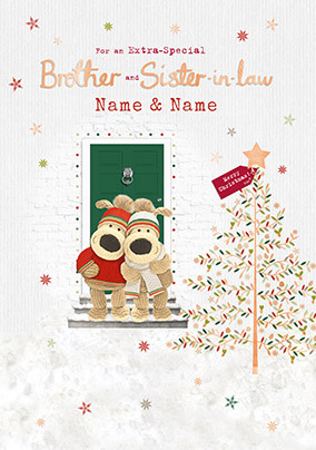 Boofle Brother And Sister-In-Law Christmas Card