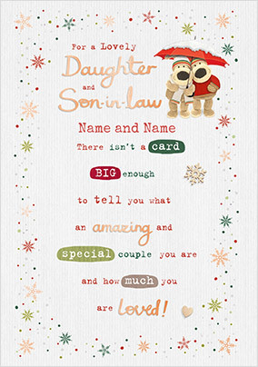 Boofle Daughter And Son-In-Law Christmas Card