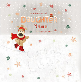 Boofle Daughter Square Christmas Card