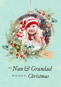 Tap to view Cancer Research UK Nan & Grandad Christmas Photo Card