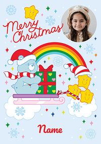 Tap to view Care Bear Sleigh Christmas Photo Card
