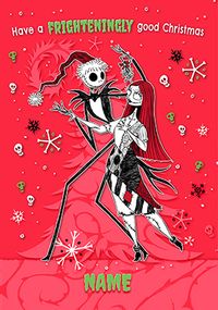 Tap to view Nightmare Before Christmas Sally And Jack Christmas Card