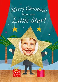 Tap to view Little Star Photo Upload Christmas Card