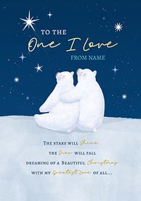 Tap to view Polar Bears One I love Photo Christmas Card