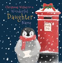 Tap to view Wonderful Daughter Penguin Square Christmas Card