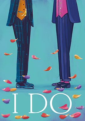 I Do Groom and Groom Wedding Card