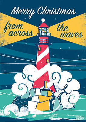 Across The waves Christmas Card